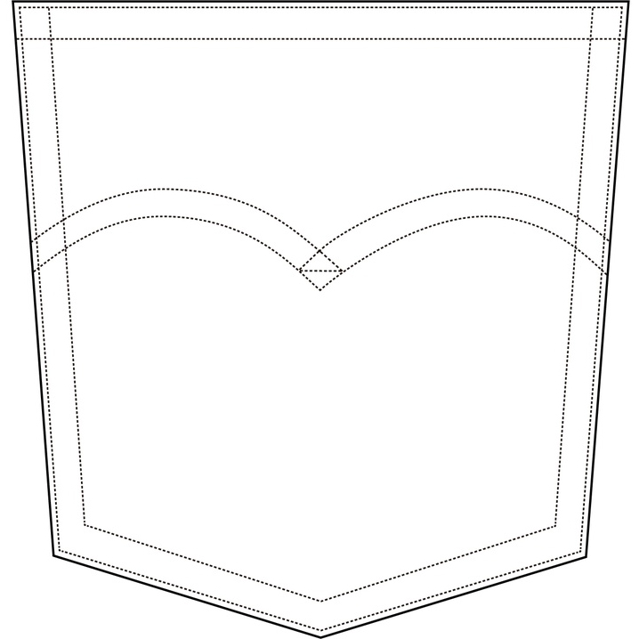 男小脚左后尖角口袋装饰线4