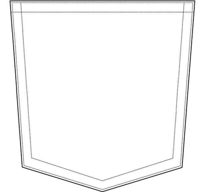 女直筒右后尖角无装饰线