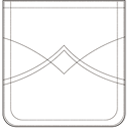 男直筒左后圆角口袋装饰线2